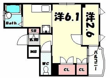 プリオーレ神戸2【4階】の間取り