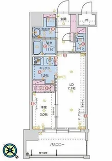 アルファシオサウスフォンテ【5階】の間取り