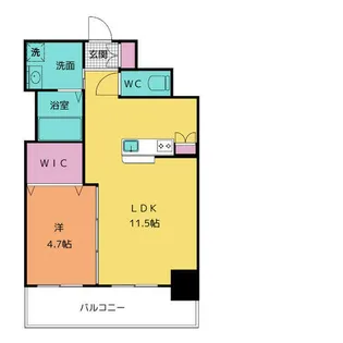 1LDKの間取り画像