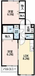 ネイステージA【2階】の間取り