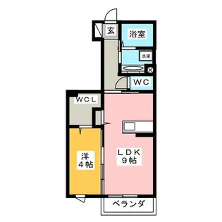 リシュドール A【1階】の間取り