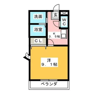 ボヌールSKⅡ【2階】の間取り