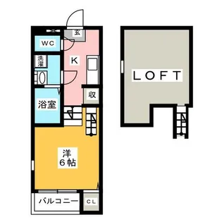 ハーモニーテラス草薙町【2階】の間取り