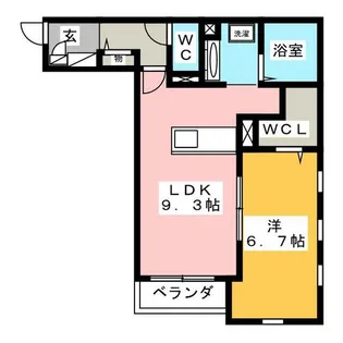グランテラス土橋【2階】の間取り