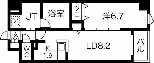1LDKの間取り画像