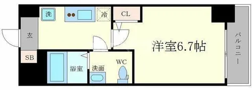 セレニテ本町reflet【10階】の間取り