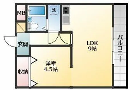 リバティヒルズ【4階】の間取り