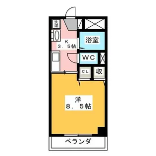 セゾン・キヨシ中坪【1階】の間取り