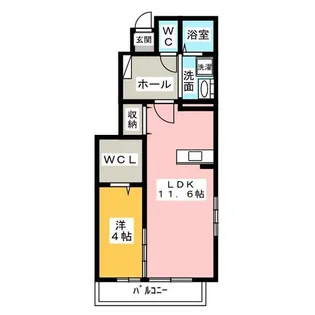愛知県名古屋市緑区桃山2丁目【アパート】の間取り