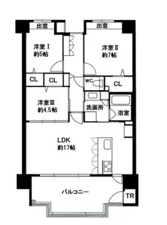 福岡県福岡市南区大楠2丁目【マンション】の間取り