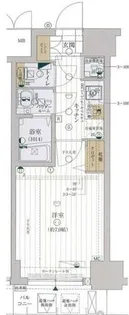 レジュールアッシュ難波MINAMIⅡ【4階】の間取り
