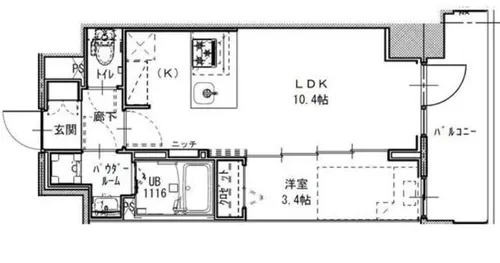 S-RESIDENCE堺筋本町Deux【9階】の間取り