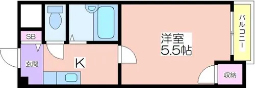 パークライフ住吉【5階】の間取り