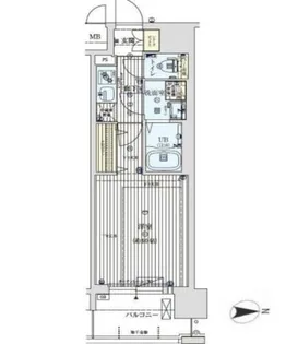 ワールドアイ難波南ポルタ【3階】の間取り