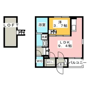 ハーモニーテラスティーエイチ【2階】の間取り