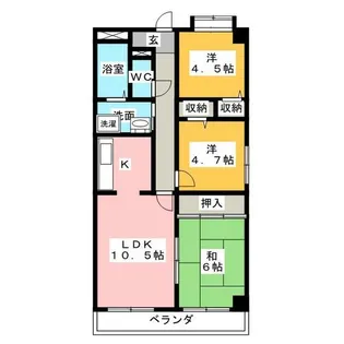 3LDKの間取り画像