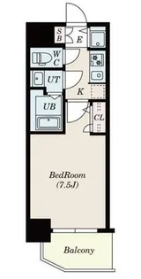 S-RESIDENCE大阪九条North【9階】の間取り