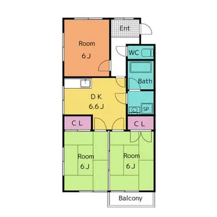コーポ杉坂【1階】の間取り