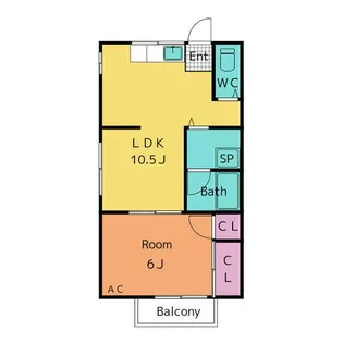 コーポ新栄【1階】の間取り