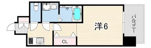 エステムコート三宮EASTVルシーダ【10階】の間取り