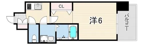エステムコート三宮EASTVルシーダ【11階】の間取り