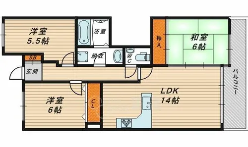 DO鶴見【9階】の間取り