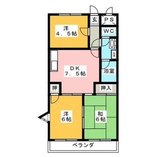 グランドパリス【1階】の間取り