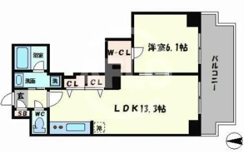 トモ南堀江【8階】の間取り