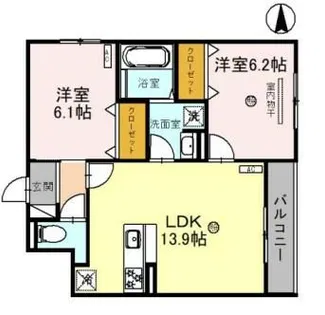エテルノ塚口【2階】の間取り