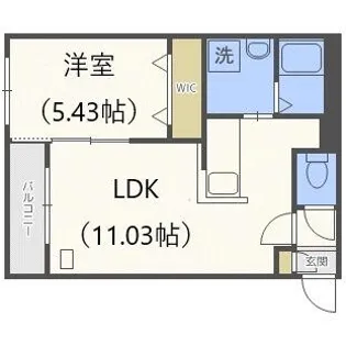 グランラヴィーヌ八軒【3階】の間取り
