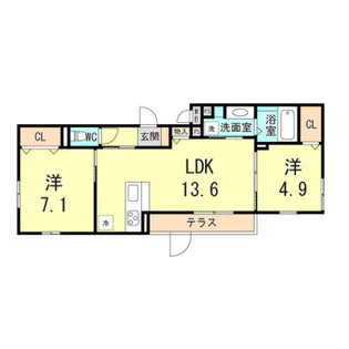 シャルマン本山【2階】の間取り
