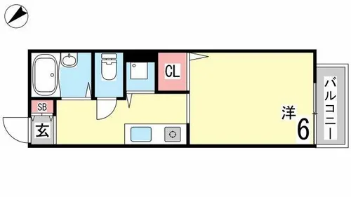 アパートメント林【1階】の間取り