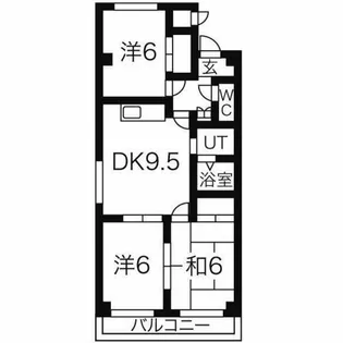 アピカル千王【4階】の間取り