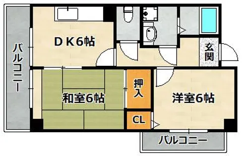 ロワジール山手【501号室】の間取り