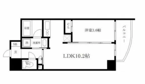 ミュプレ北浜EAST【14階】の間取り