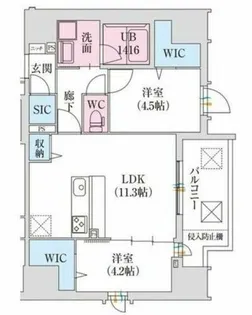 スプランディッドX【3階】の間取り