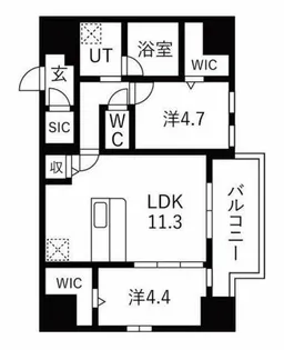 スプランディッドX【9階】の間取り