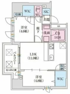 スプランディッドX【3階】の間取り