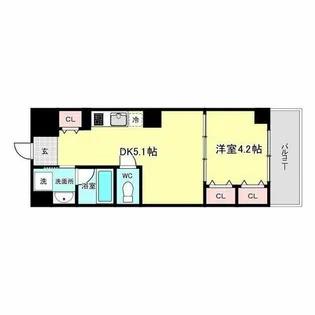 R Residences 難波南Ⅰ【11階】の間取り