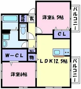 クレールK【2階】の間取り