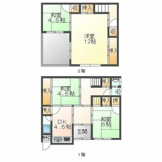 兵庫県明石市港町【一戸建】の間取り