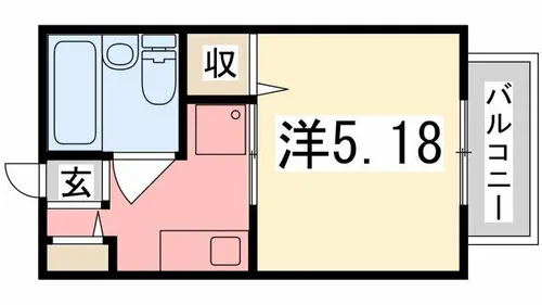 インタービレッジ八代【101号室】の間取り