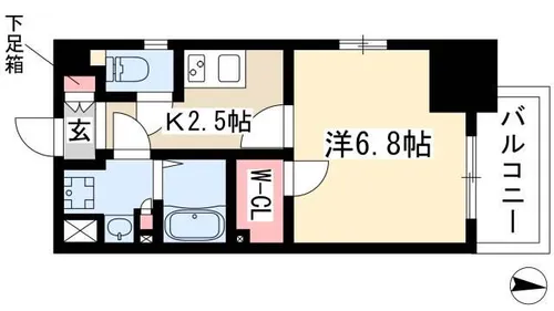 エステムプラザ名古屋丸の内【801号室】の間取り