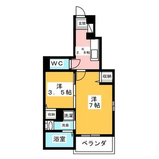 ジャルダン南【1階】の間取り