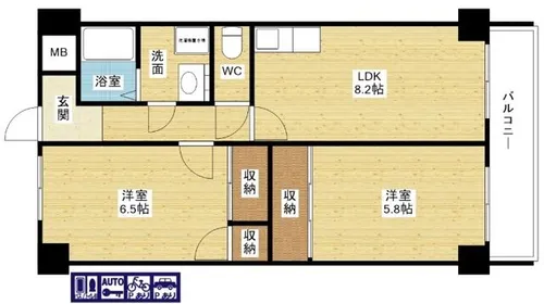 エクセレント上新ア・ライズ【3階】の間取り
