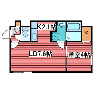 カレラ月寒中央【4階】の間取り