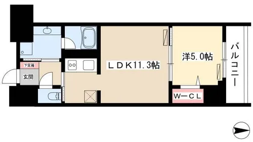 ダイワシティー中村公園【502号室】の間取り