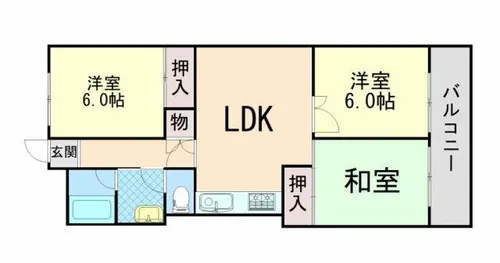 上野ハイツ【5階】の間取り