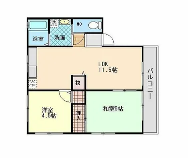 プリマベーラ芦屋【1階】の間取り