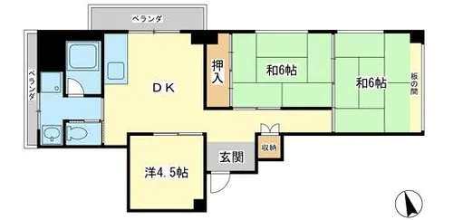 石田ビル【401号室】の間取り